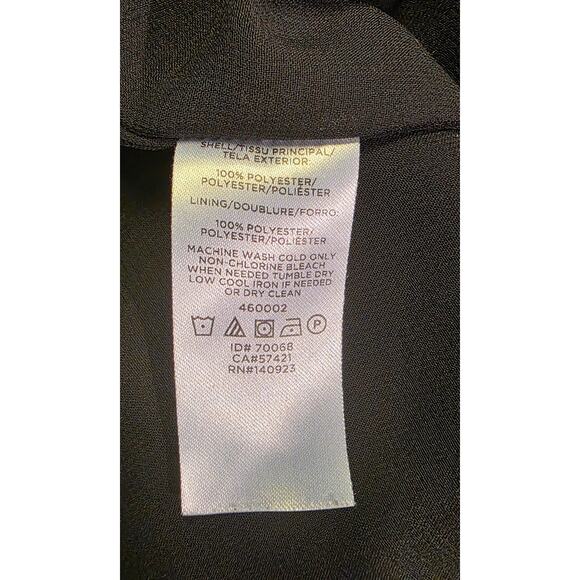 LOFT Covered‎ Button Strappy Cami Size XS Solid Black Lined - Picture 4 of 5